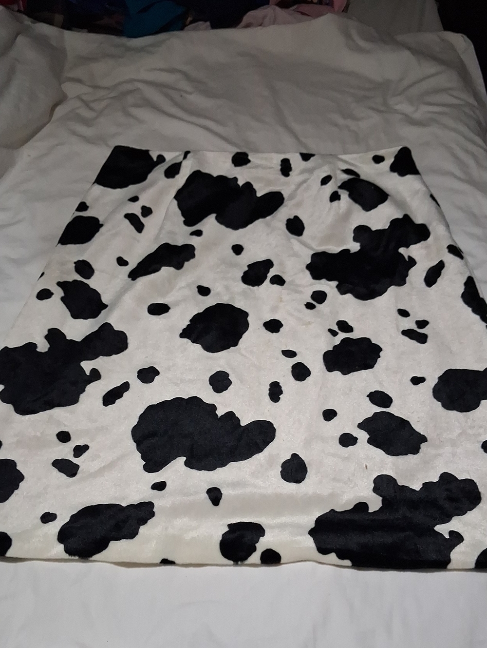 Black and White Cow Print  Skirt 34waist 42hips 24L